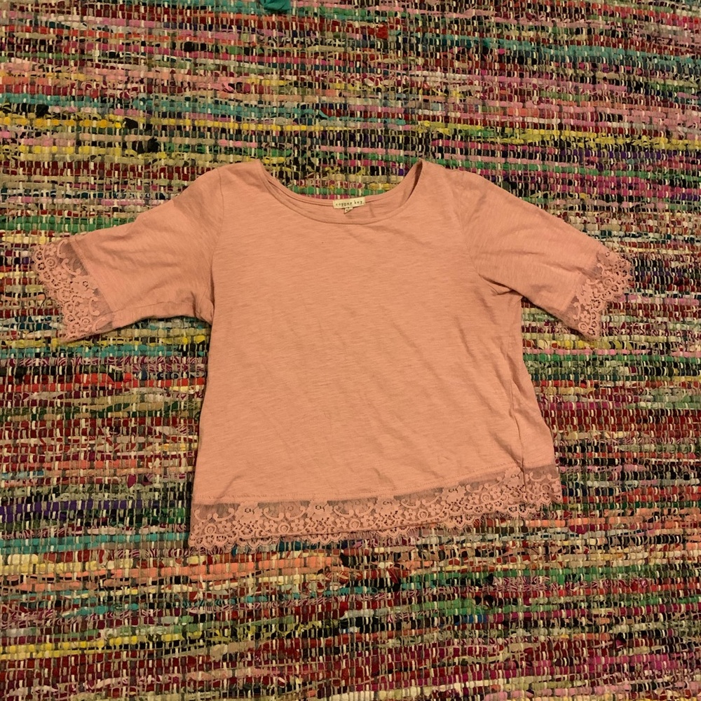Pink lace shirt